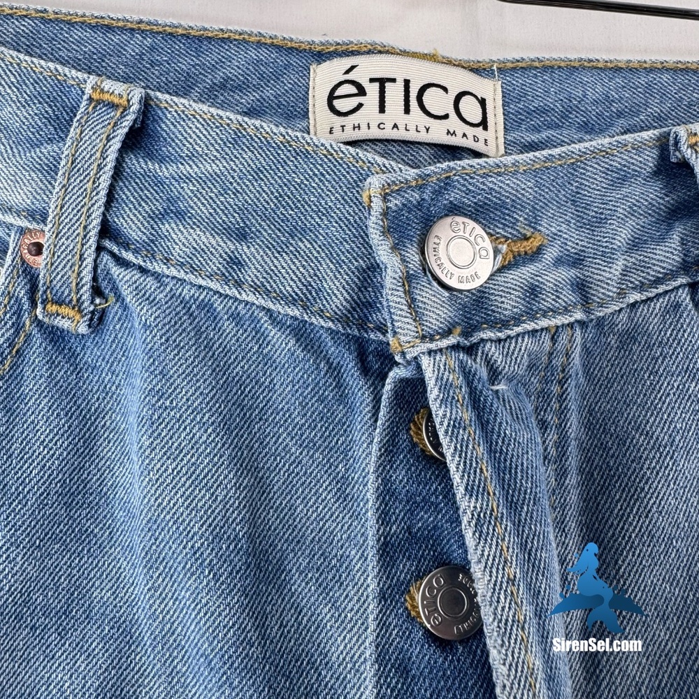 1229 NWT Ética Altin Loose Crop Jeans - High Rise - Size 29 - Ithaca - Picture 8 of 16